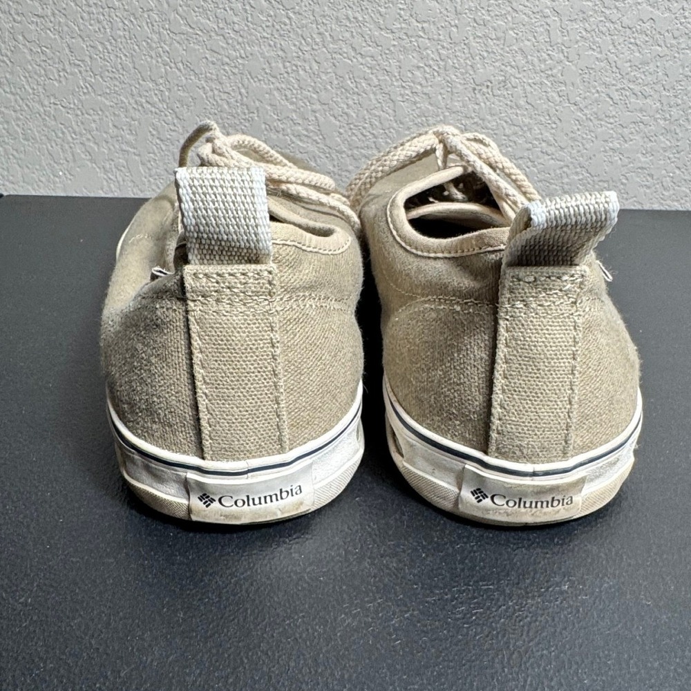 Columbia PFG Bahama Vent Mens 10.5 Tan Canvas Boat Shoes Sneakers Low Top Khaki - Picture 5 of 9
